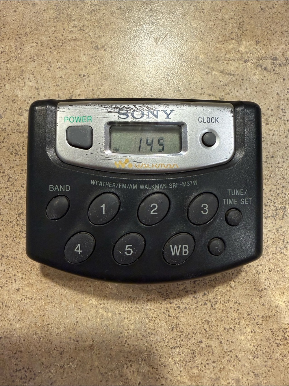 Sony Walkman SRF-M37W Portable AM/FM/Weather Band Radio Digital w/ Clip - Tested